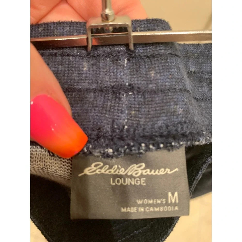 Lounge Pants Women by Eddie Bauer  Sz M Blue‎ Gray Soft